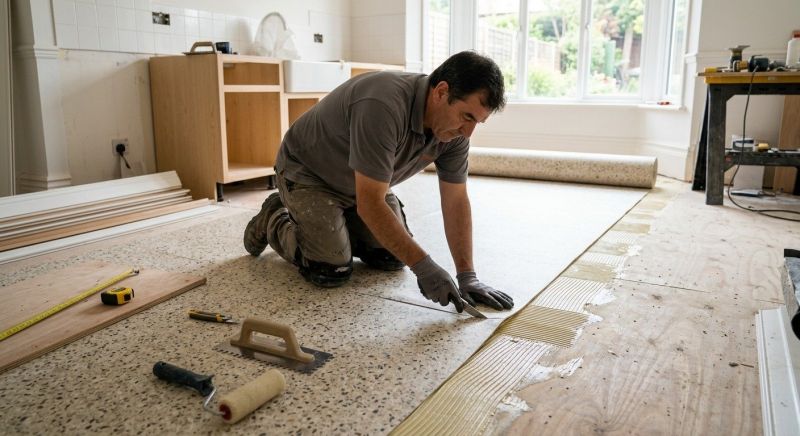 Linoleum Floor Installation in Chesapeake Beach, MD