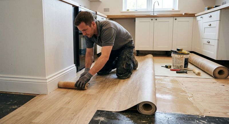 Sheet Linoleum Installation in Lusby, MD